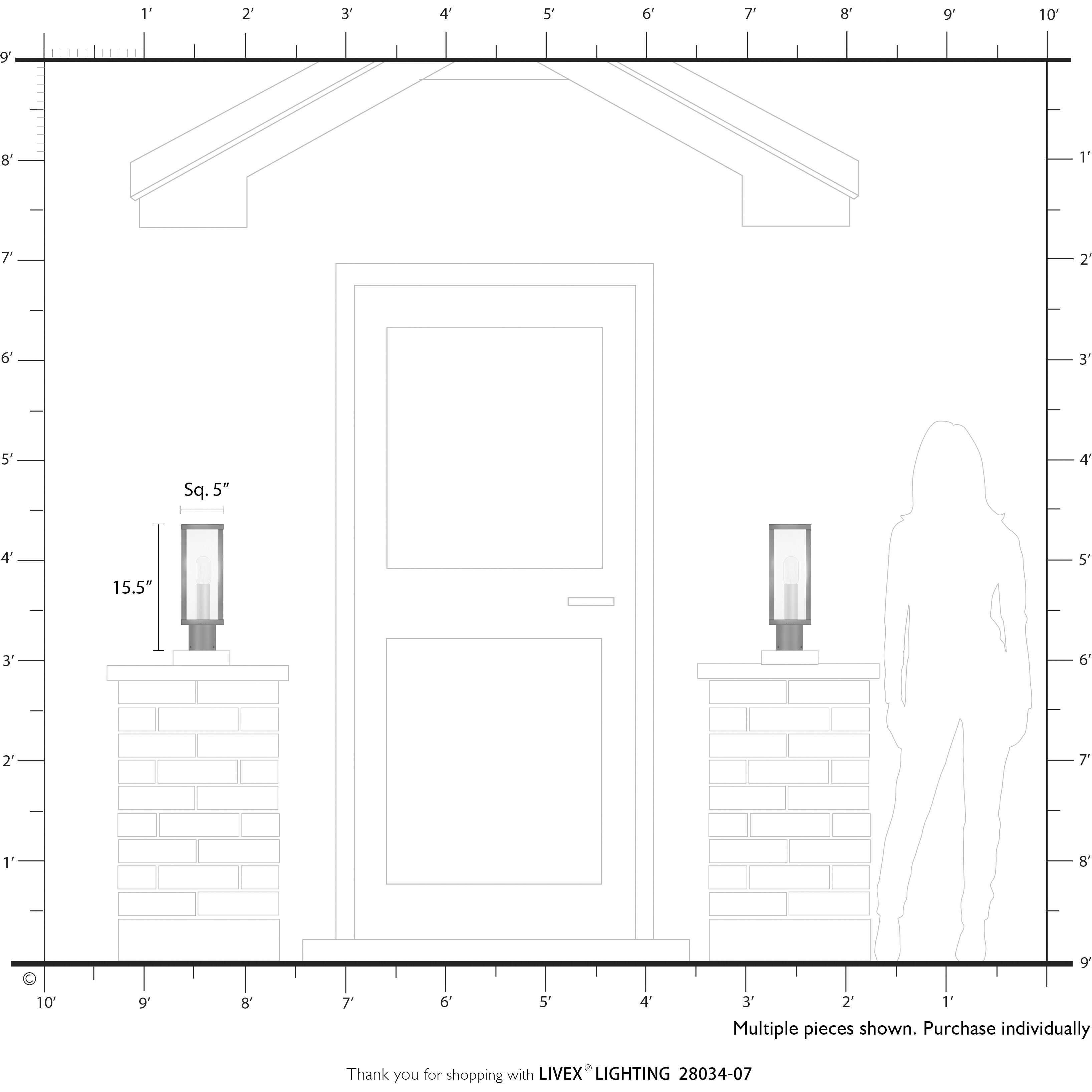 Gaffney 1 Light 15.5 inch Bronze with Antique Gold Finish Accents Outdoor Post Top Lantern