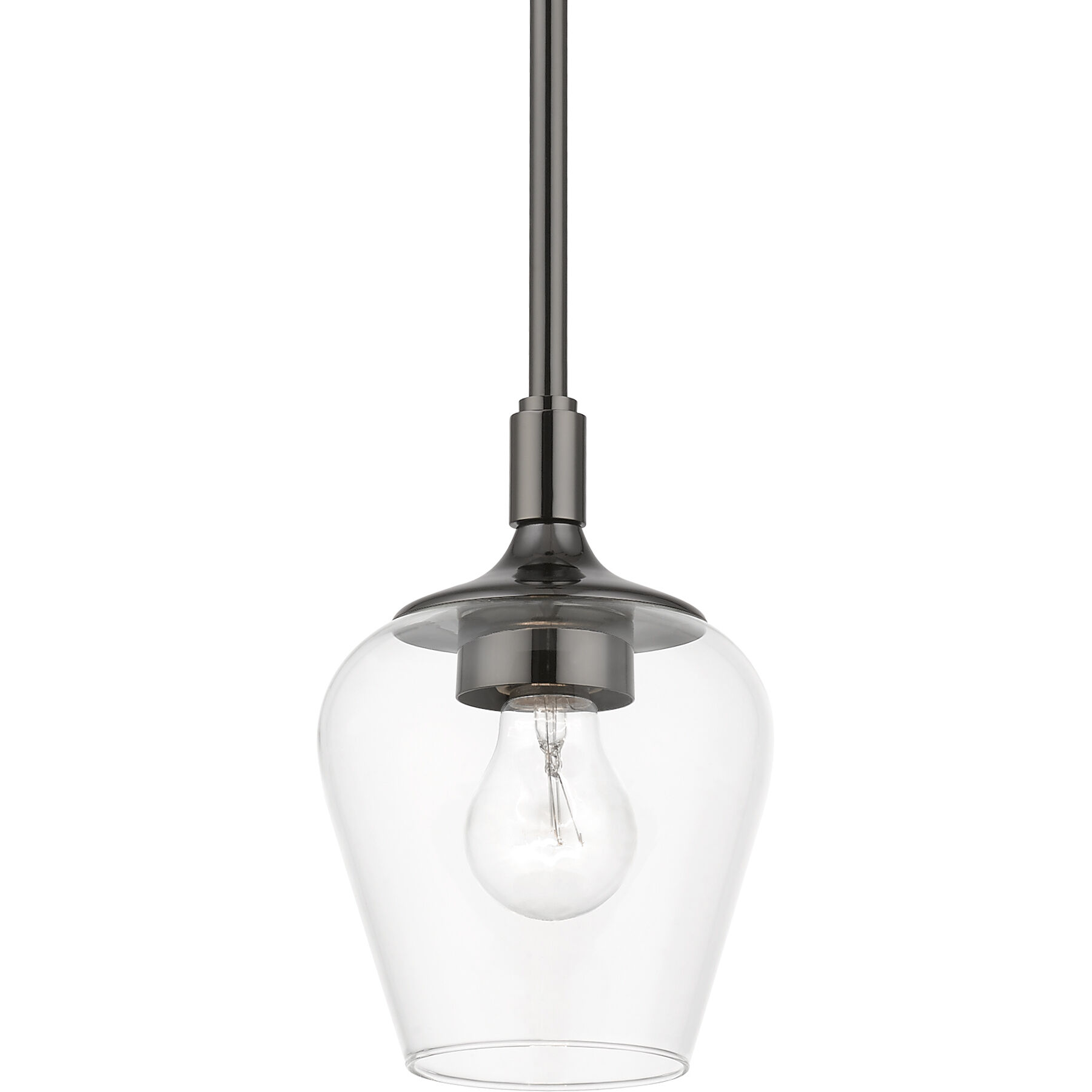 Willow 1 Light 5.75 inch Black Chrome Single Pendant Ceiling Light, Single