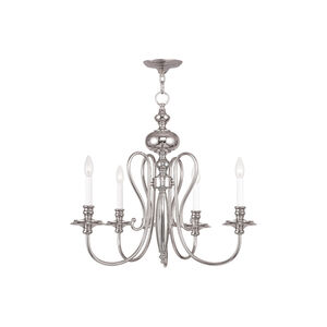 Caldwell 5 Light 25 inch Polished Nickel Chandelier Ceiling Light