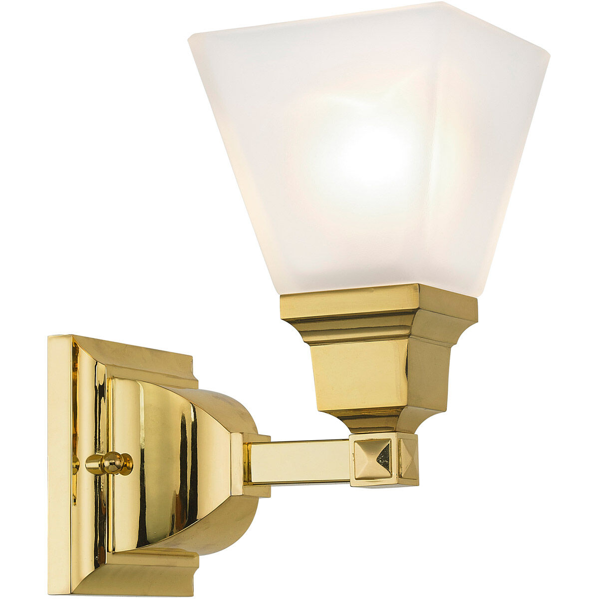 Mission 1 Light 5 inch Polished Brass Wall Sconce Wall Light
