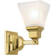 Mission 1 Light 5 inch Polished Brass Wall Sconce Wall Light