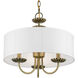 Brookdale 3 Light 16 inch Antique Brass Pendant Chandelier Ceiling Light
