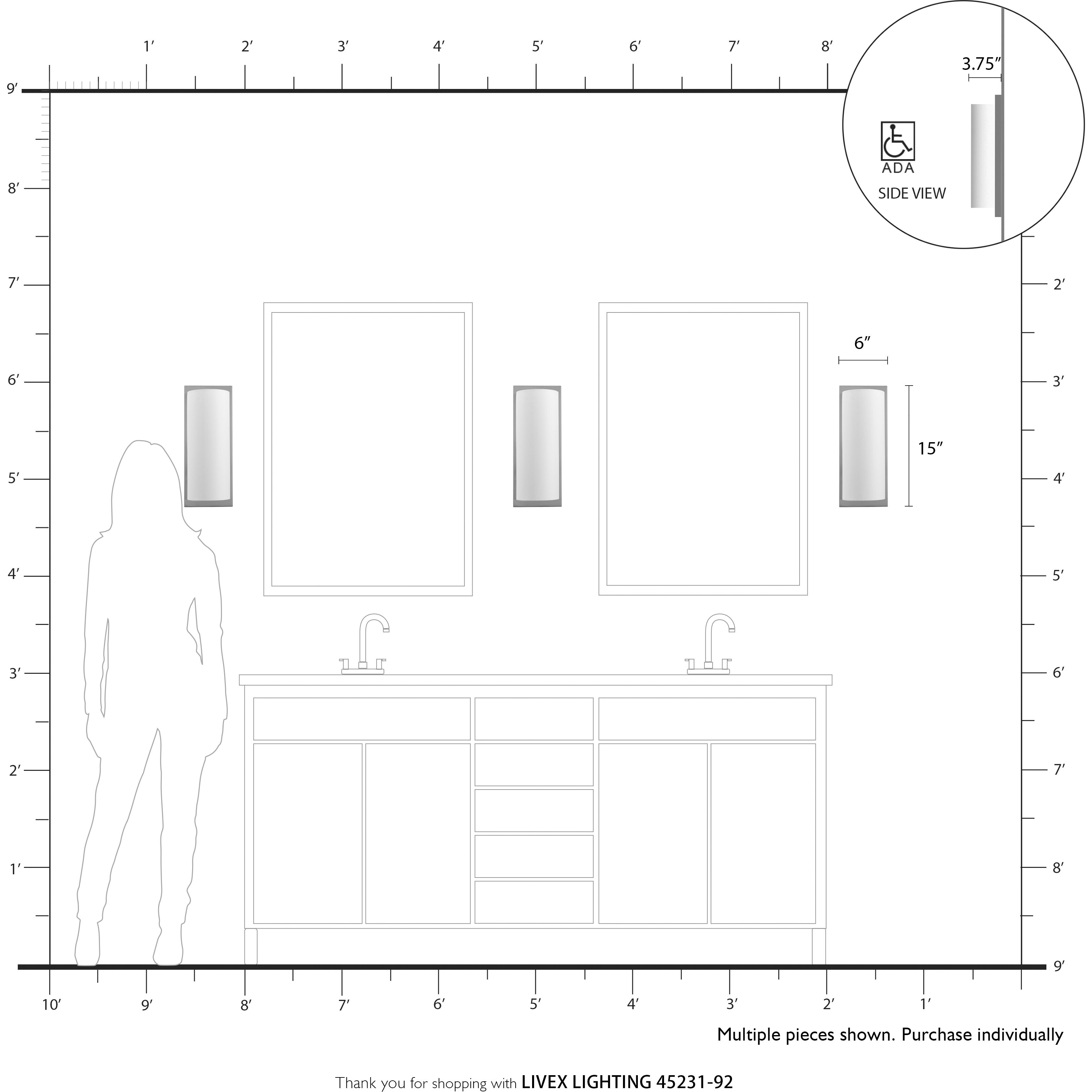 Brenton 2 Light 6 inch English Bronze ADA Wall Sconce Wall Light