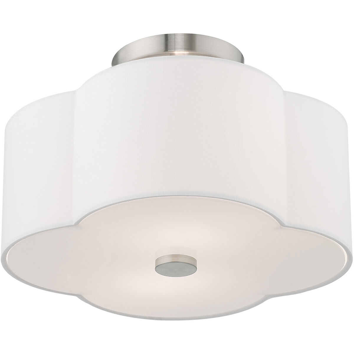 Chelsea 2 Light 13 inch Brushed Nickel Semi-Flush Mount Ceiling Light