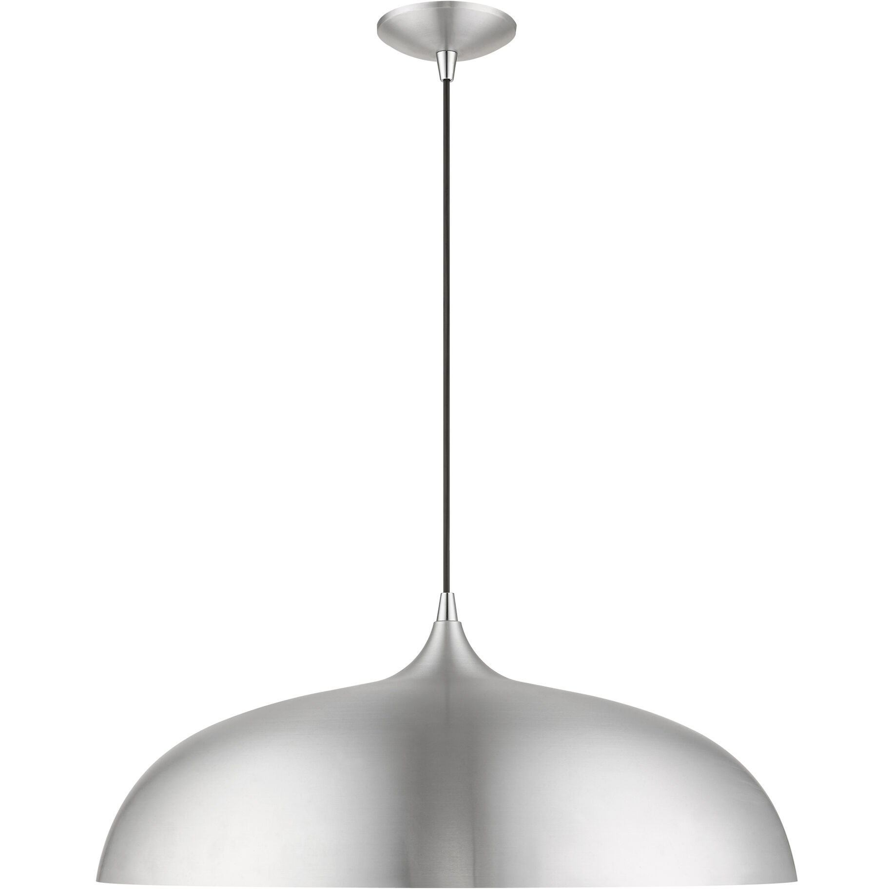 Amador 3 Light 23.75 inch Brushed Aluminum with Polished Chrome Accents Pendant Ceiling Light, Large