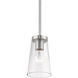 Cityview 1 Light 5 inch Brushed Nickel Mini Pendant Ceiling Light