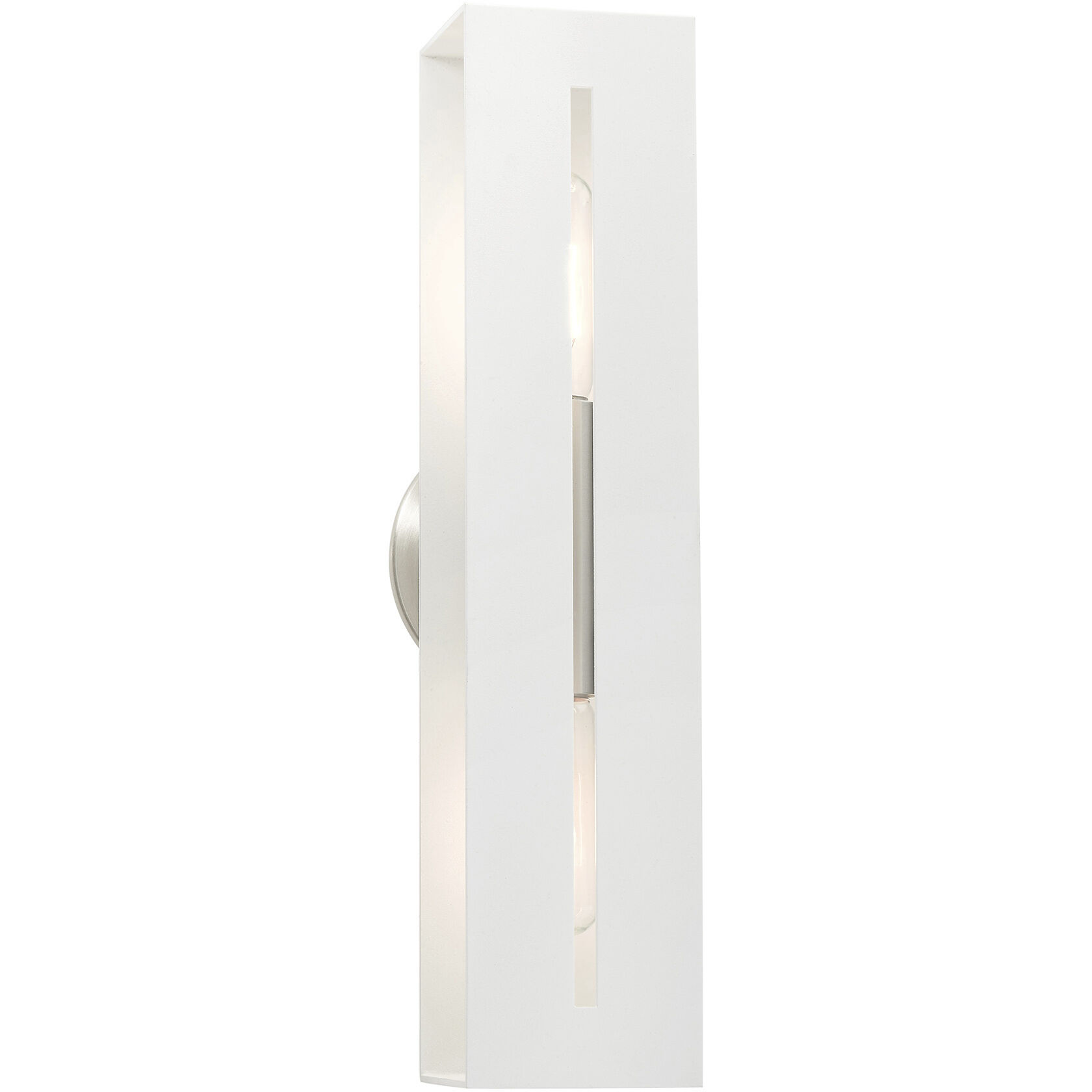 Soma 2 Light 18 inch Textured White with Brushed Nickel Finish Accents ADA Vanity Sconce Wall Light