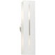 Soma 2 Light 18 inch Textured White with Brushed Nickel Finish Accents ADA Vanity Sconce Wall Light