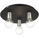 Hillview 3 Light 14 inch Black Flush Mount Ceiling Light