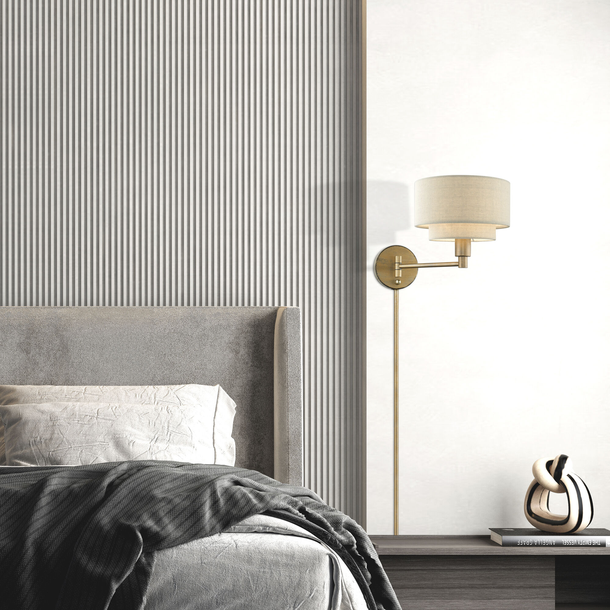 Bellingham 15.25 inch 60.00 watt Antique Gold Leaf Swing Arm Wall Lamp Wall Light