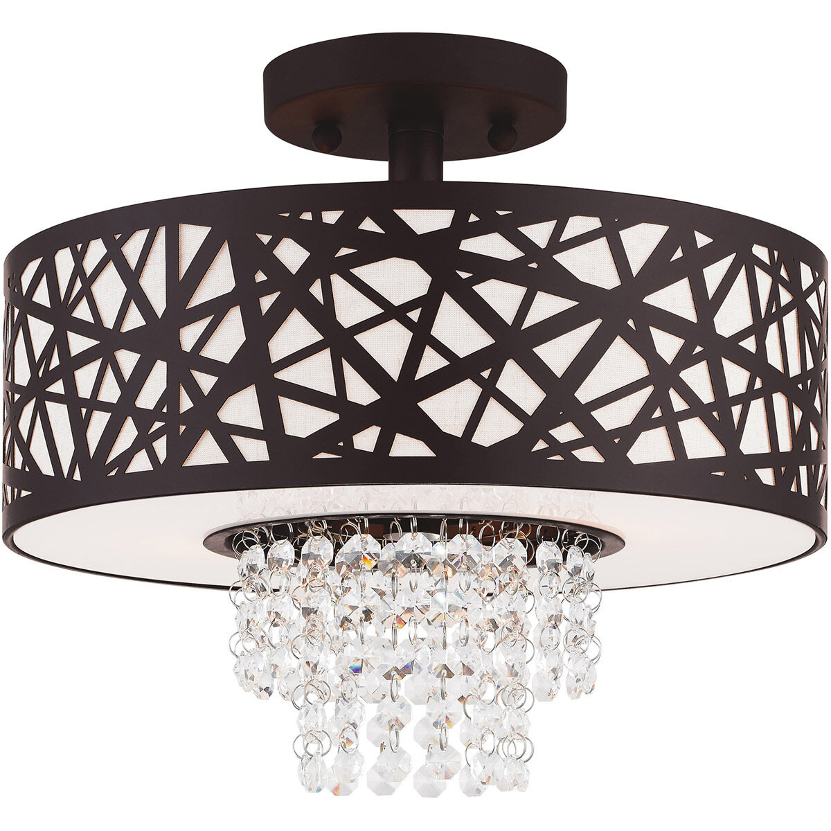 Allendale 2 Light 13 inch Bronze Semi-Flush Mount Ceiling Light