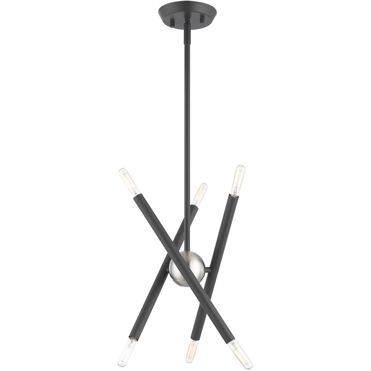 Soho 6 Light 12.5 inch Scandinavian Gray Chandelier Ceiling Light