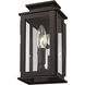Princeton 1 Light 9 inch Bronze Outdoor Wall Lantern