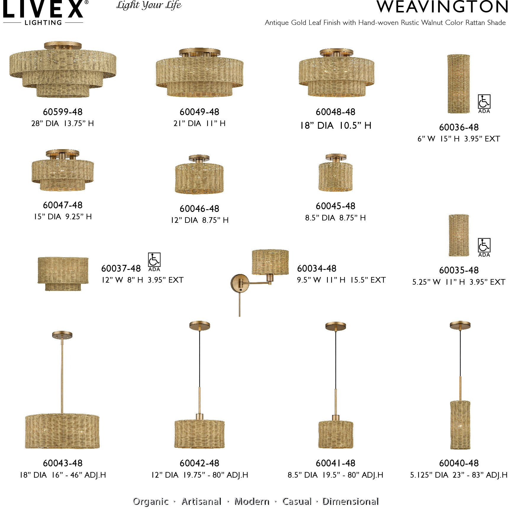 Weavington 1 Light 8.5 inch Antique Gold Leaf Mini Pendant Ceiling Light