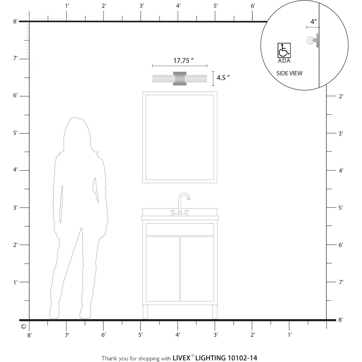 Aero 2 Light 5 inch Textured Black with Antique Brass Accent ADA ADA Wall Sconce Wall Light