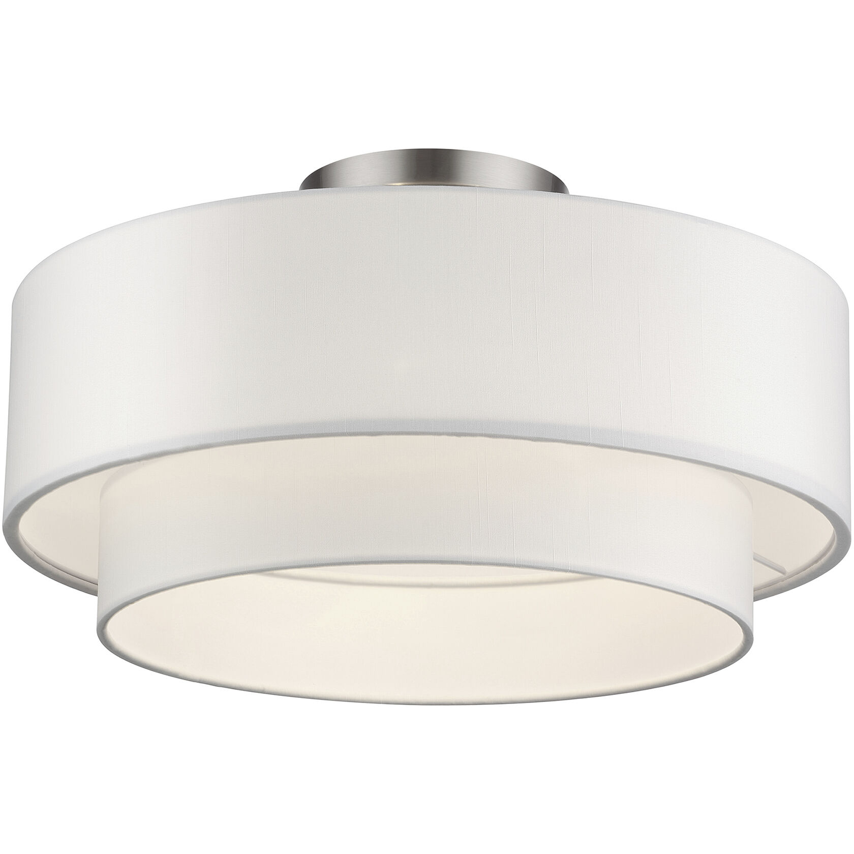Manorwood 3 Light 18 inch Brushed Nickel Semi-Flush Ceiling Light