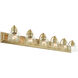 Birmingham 6 Light 48 inch Antique Brass Vanity Sconce Wall Light