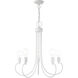 Bari 5 Light 25 inch White Chandelier Ceiling Light