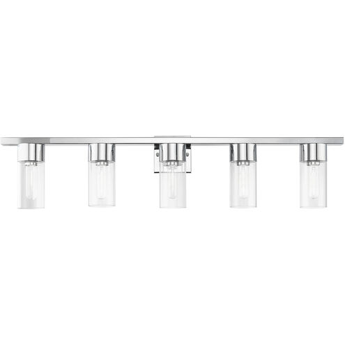 Carson 5 Light 40 inch Polished Chrome Vanity Sconce Wall Light