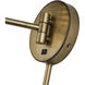 Weavington 15.5 inch 40.00 watt Antique Gold Leaf Swing Arm Wall Lamp Wall Light