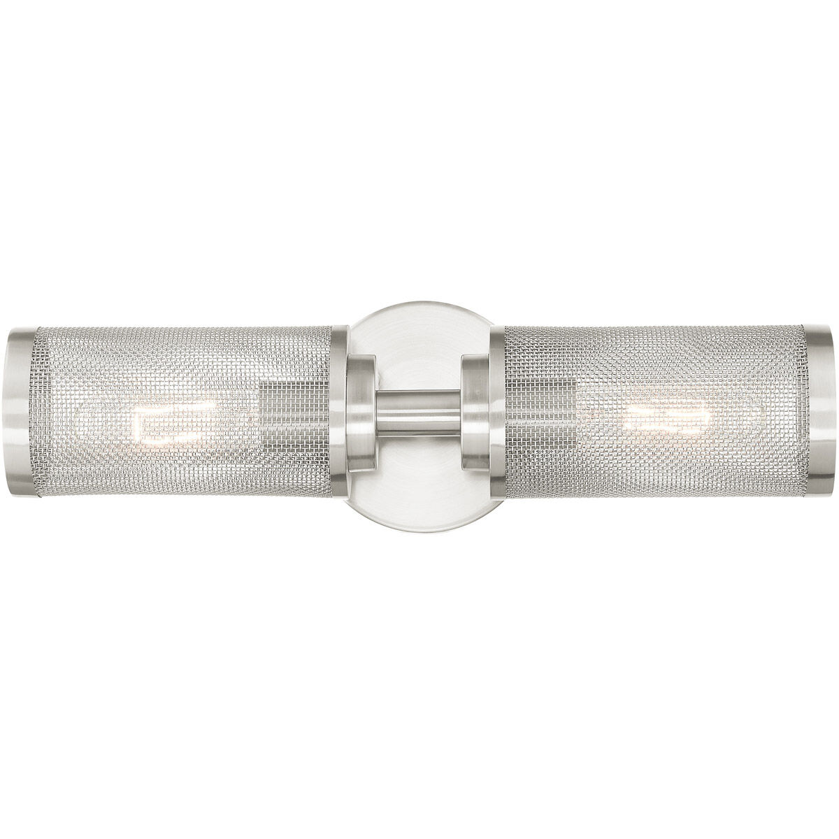 Industro 2 Light 5 inch Brushed Nickel Sconce Wall Light