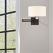 Allison 24 inch 100.00 watt Black Swing Arm Wall Lamp Wall Light