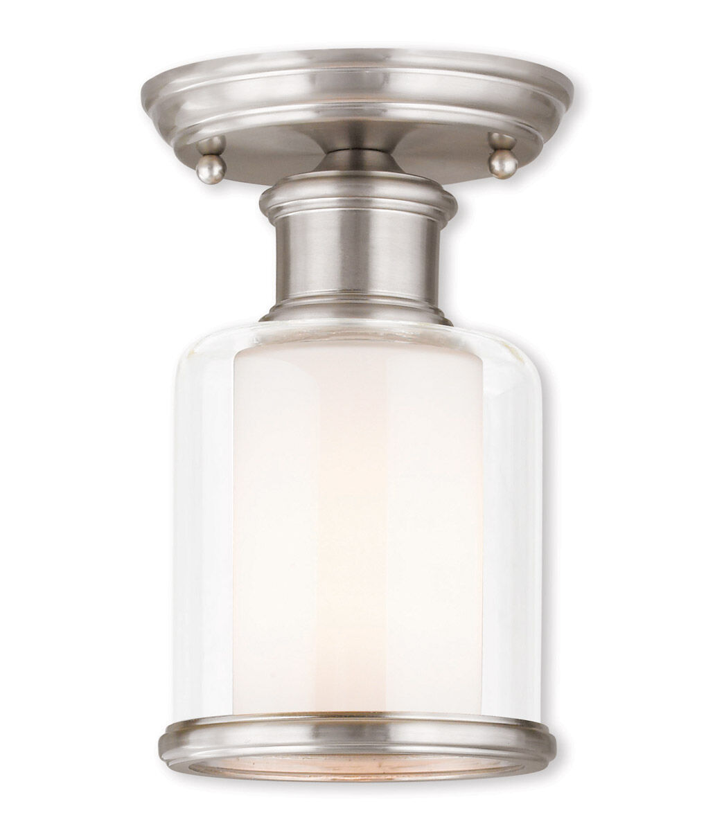 Middlebush 1 Light 6 inch Brushed Nickel Semi-Flush Mount Ceiling Light