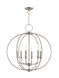Milania 6 Light 25 inch Brushed Nickel Chandelier Ceiling Light