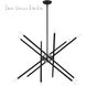 Soho 12 Light 36 inch Black Chandelier Ceiling Light