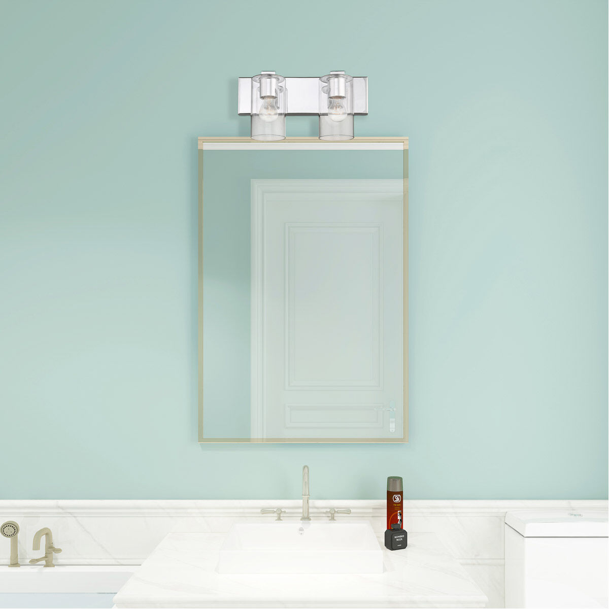 Zurich 2 Light 15 inch Polished Chrome Vanity Sconce Wall Light