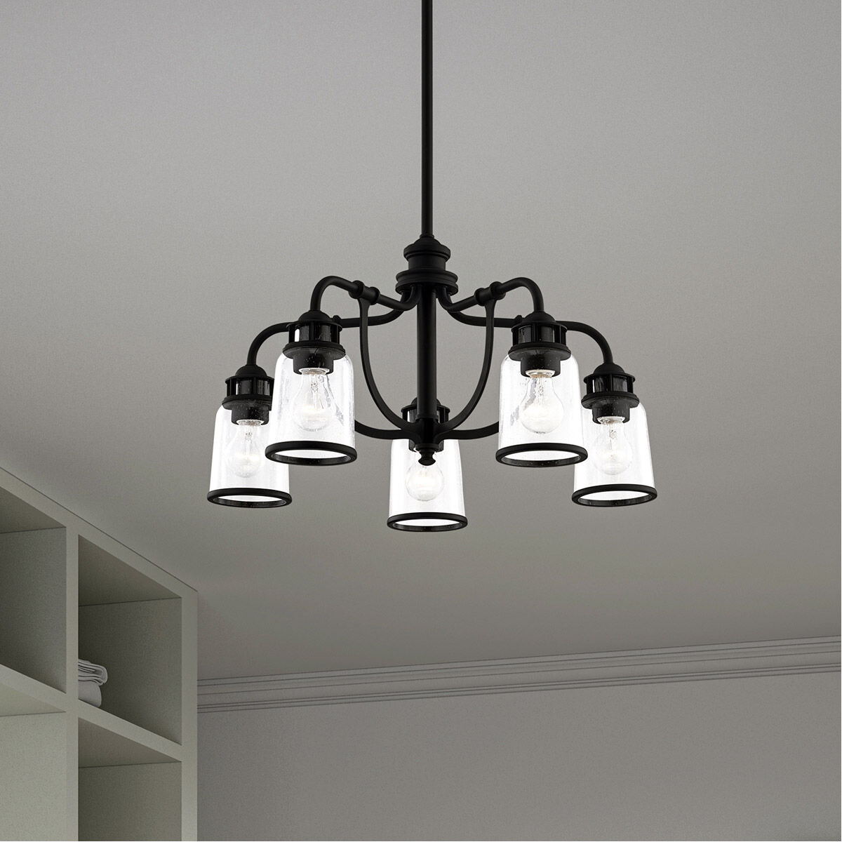 Lawrenceville 5 Light 24 inch Black Chandelier Ceiling Light