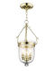 Jefferson 3 Light 10 inch Polished Brass Chain Lantern 
