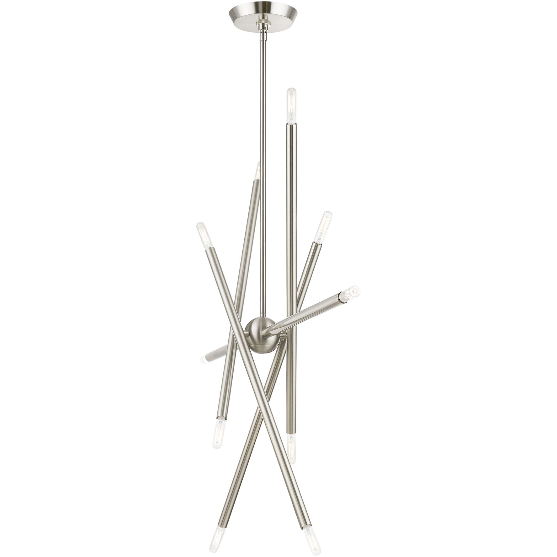 Soho Linear Chandelier Ceiling Light in Brushed Nickel