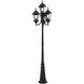 Hamilton 4 Light 95 inch Textured Black Outdoor Post Light