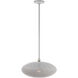 Dublin 1 Light 16 inch Nordic Gray with Brushed Nickel Accents Pendant Ceiling Light
