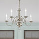 Williamsburgh 5 Light 24 inch Brushed Nickel Chandelier Ceiling Light