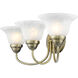 Edgemont 3 Light 23.5 inch Antique Brass Vanity Sconce Wall Light