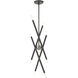 Soho 8 Light 32 inch Scandinavian Gray Linear Chandelier Ceiling Light