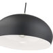 Domma 1 Light 14 inch Black with Brushed Nickel Accents Pendant Ceiling Light