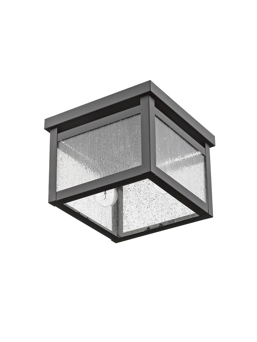 Milford 2 Light 8 inch Bronze Flush Mount Ceiling Light