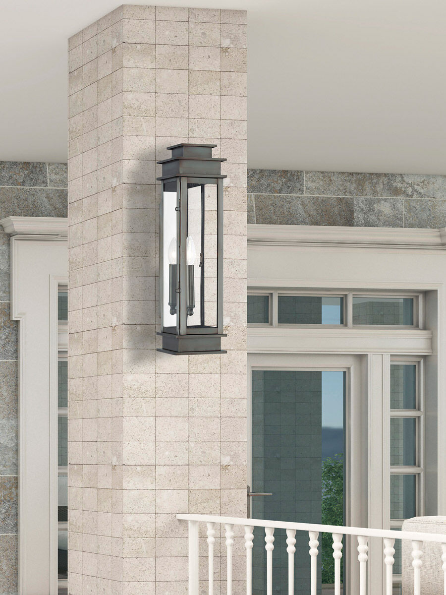 Princeton 1 Light 20.25 inch Vintage Pewter Outdoor Wall Lantern