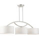 Meridian 3 Light 51 inch Brushed Nickel Linear Chandelier Ceiling Light