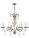 Daphne 8 Light 30 inch Brushed Nickel Chandelier Ceiling Light