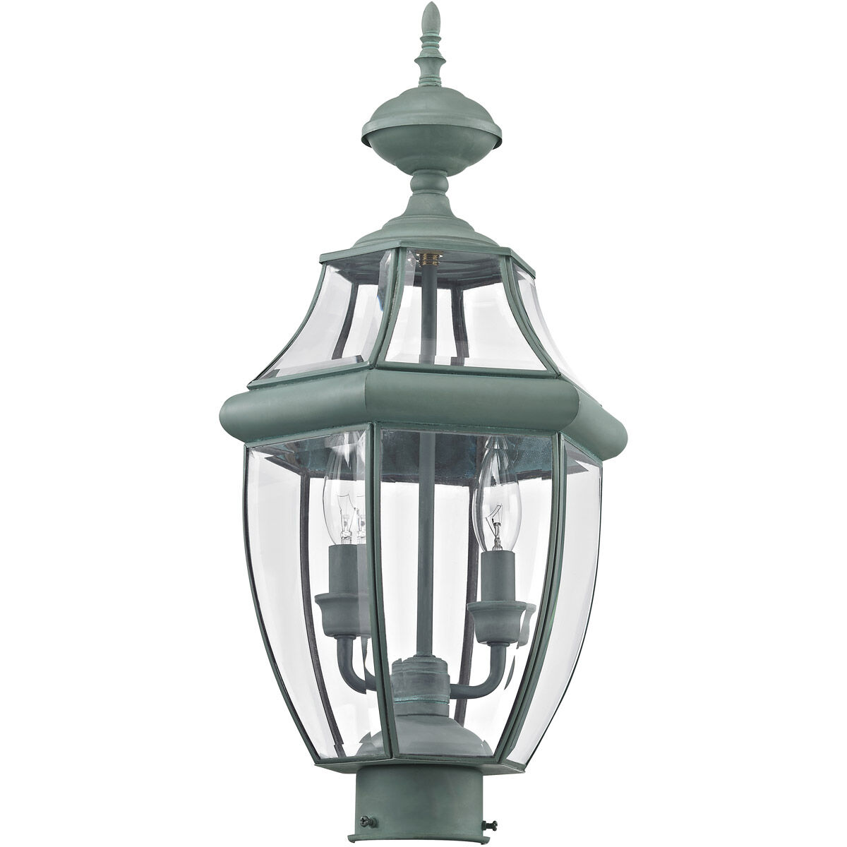 Monterey 2 Light 22 inch Verdigris Outdoor Post Top Lantern