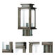 Princeton 1 Light 10.5 inch Vintage Pewter with Polished Chrome Stainless Steel Reflector Mini Outdoor Post Top Lantern