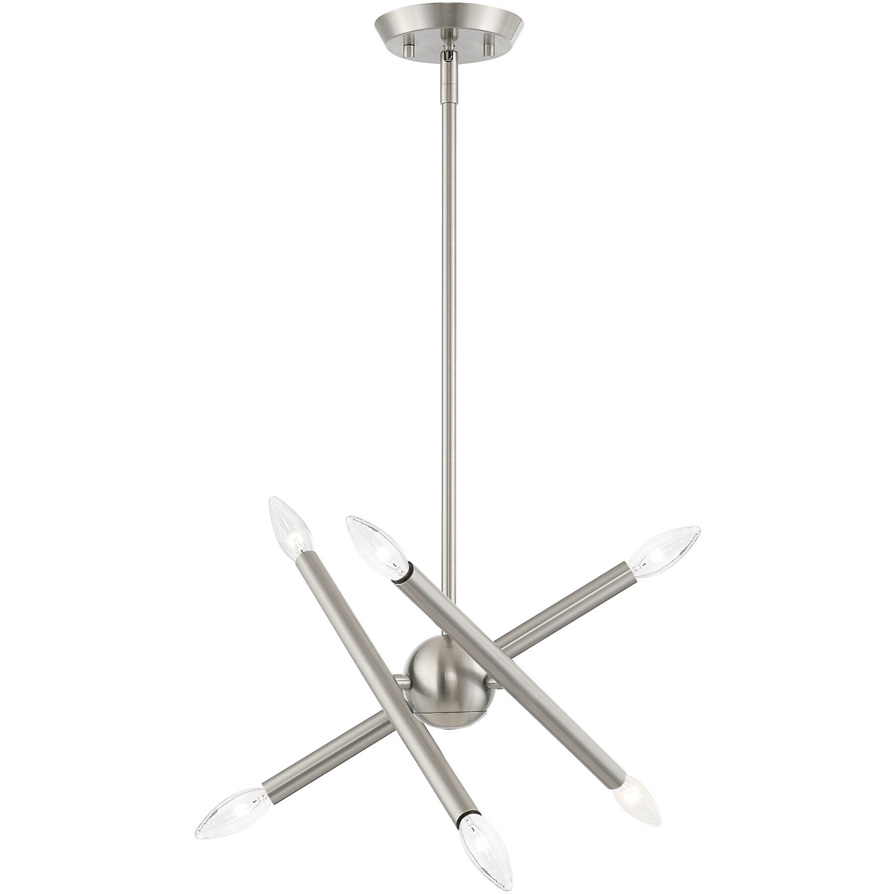 Soho 6 Light 13 inch Brushed Nickel Chandelier Ceiling Light