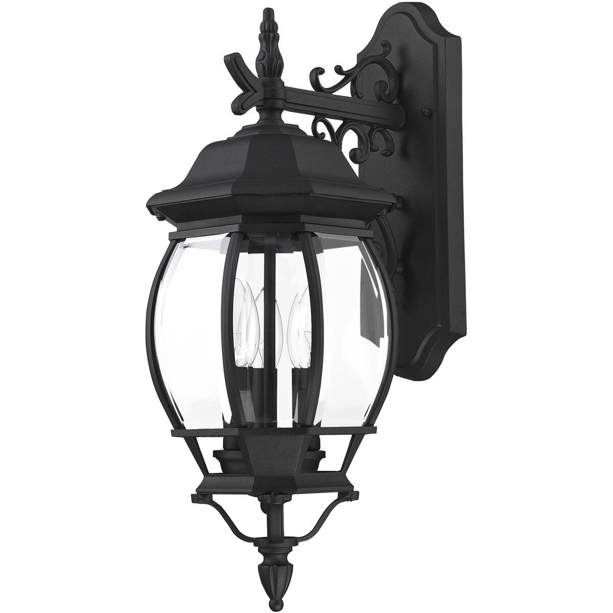 Frontenac 3 Light 21 inch Textured Black Outdoor  Wall Lantern