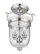 Jefferson 3 Light 10 inch Polished Nickel Semi-Flush Mount Ceiling Light