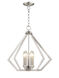 Prism 5 Light 20 inch Brushed Nickel Chandelier Ceiling Light