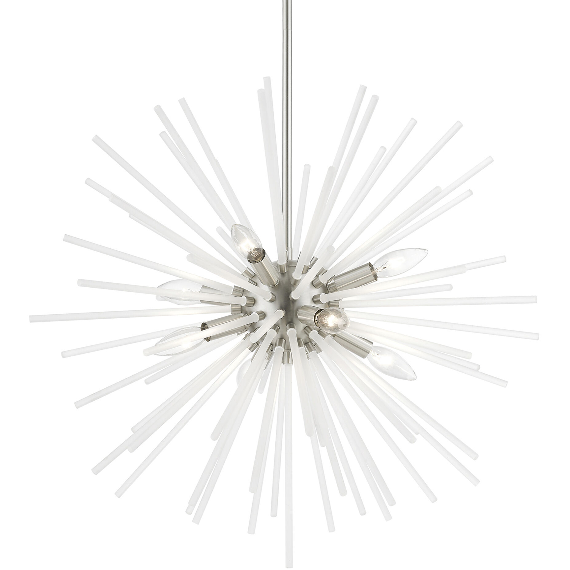 Uptown 8 Light 26 inch Brushed Nickel Pendant Chandelier Ceiling Light